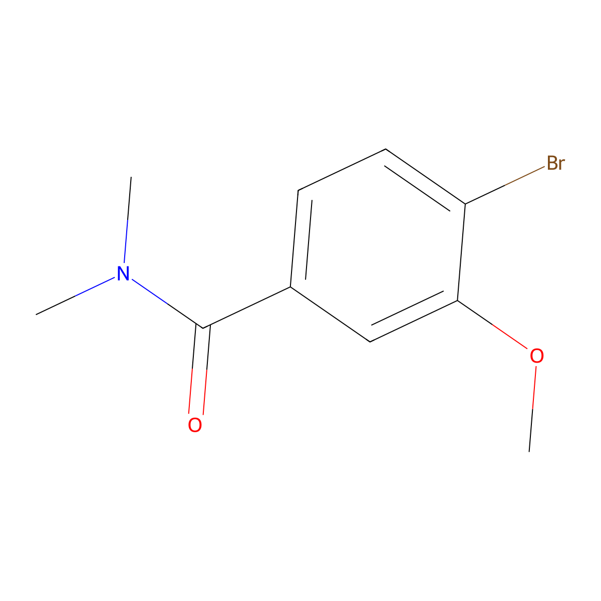 4-Bromo-3-methoxy-N,N-dimethylbenzamide molecular structure, CAS 1065074-12-5