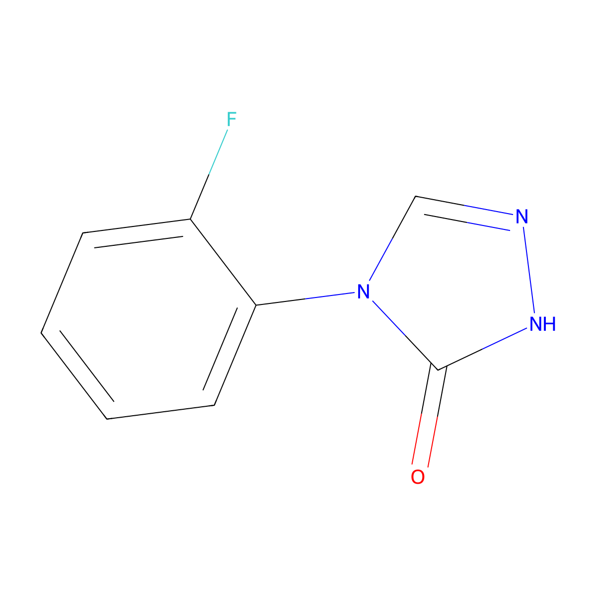 4-(2-Fluorophenyl)-1H-1,2,4-triazol-5(4H)-one molecular structure, CAS 1065074-15-8