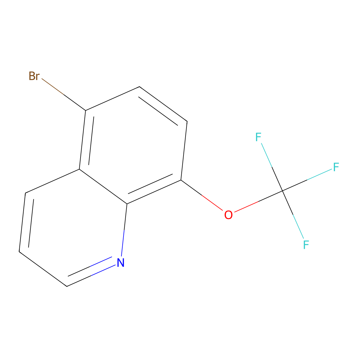 5-Bromo-8-(trifluoromethoxy)quinoline molecular structure, CAS 1065074-23-8