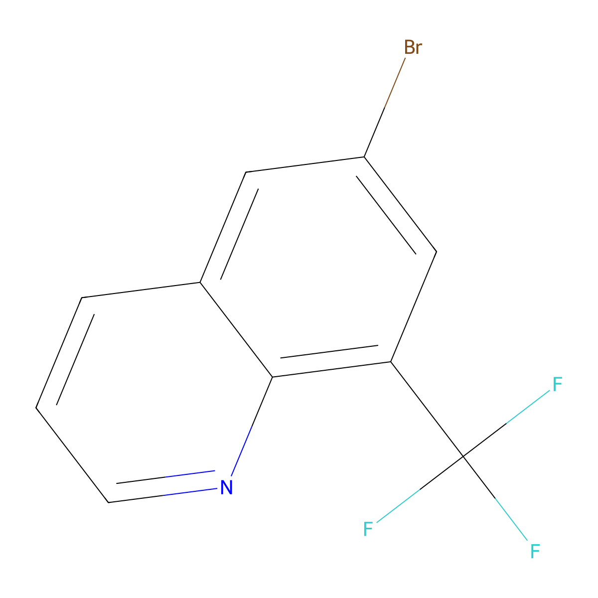 6-Bromo-8-(trifluoromethyl)quinoline molecular structure, CAS 1065074-30-7