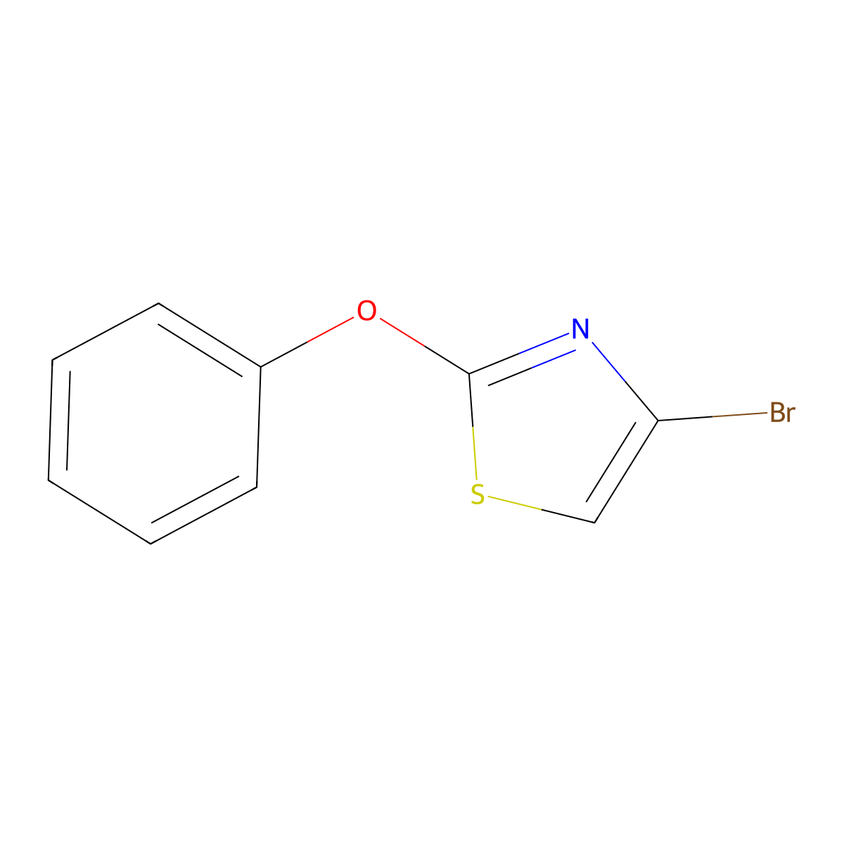 4-Bromo-2-phenoxythiazole molecular structure, CAS 1065074-43-2