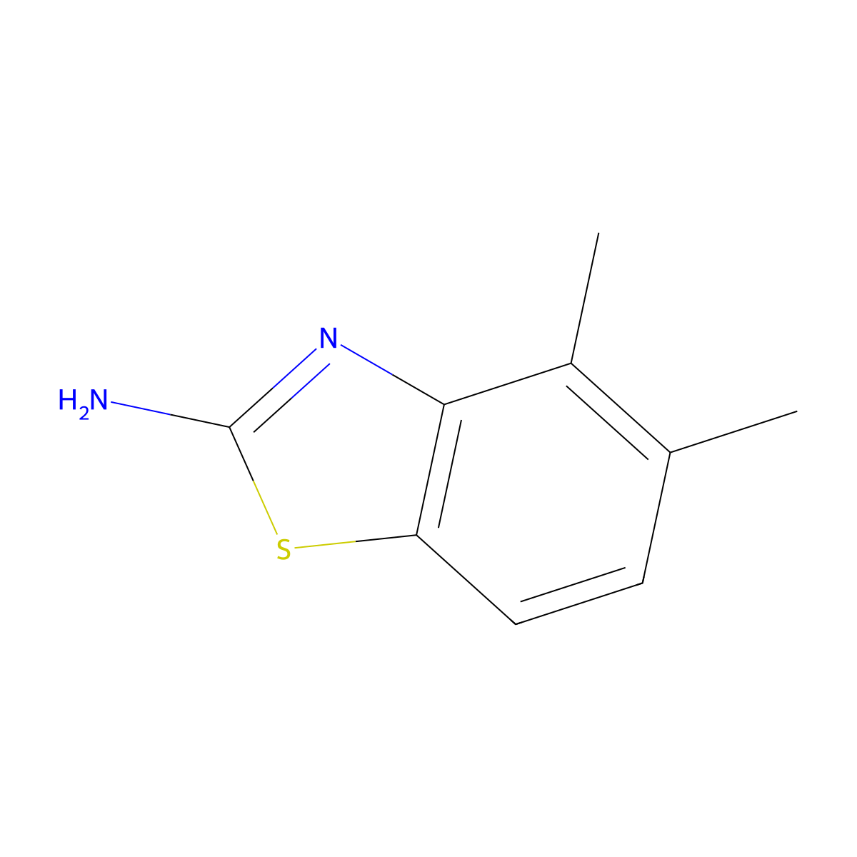 4,5-Dimethyl-1,3-benzothiazol-2-amine molecular structure, CAS 1065074-59-0