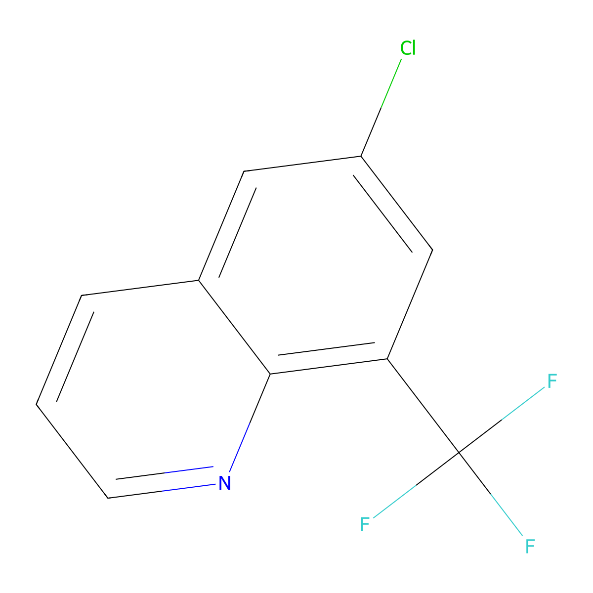 6-Chloro-8-(trifluoromethyl)quinoline molecular structure, CAS 1065074-68-1