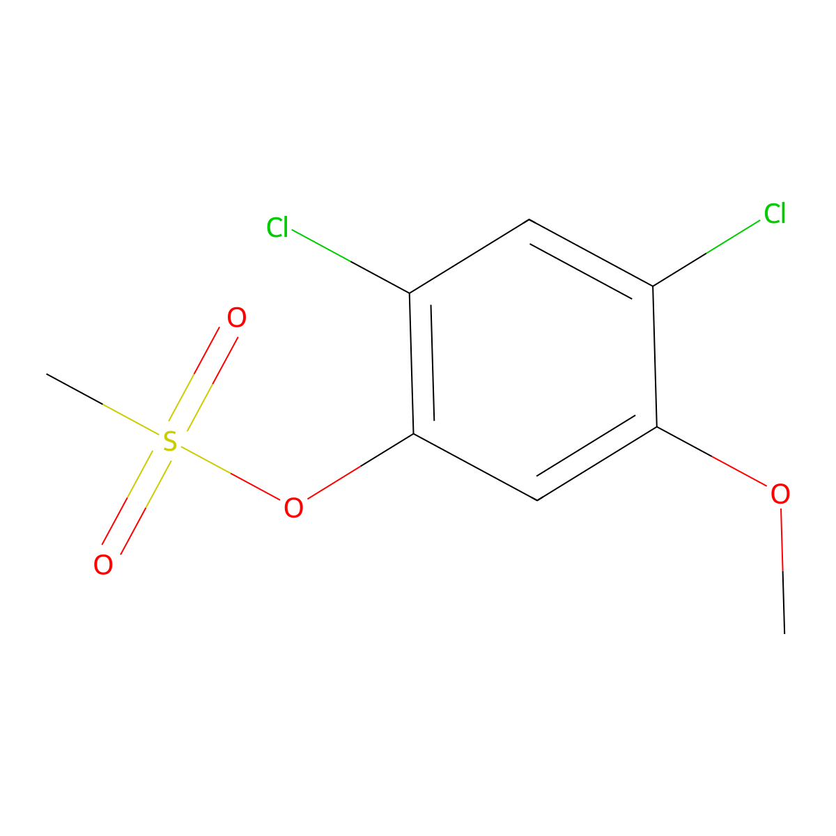 2,4-Dichloro-5-methoxyphenyl methanesulfonate molecular structure, CAS 1065074-74-9