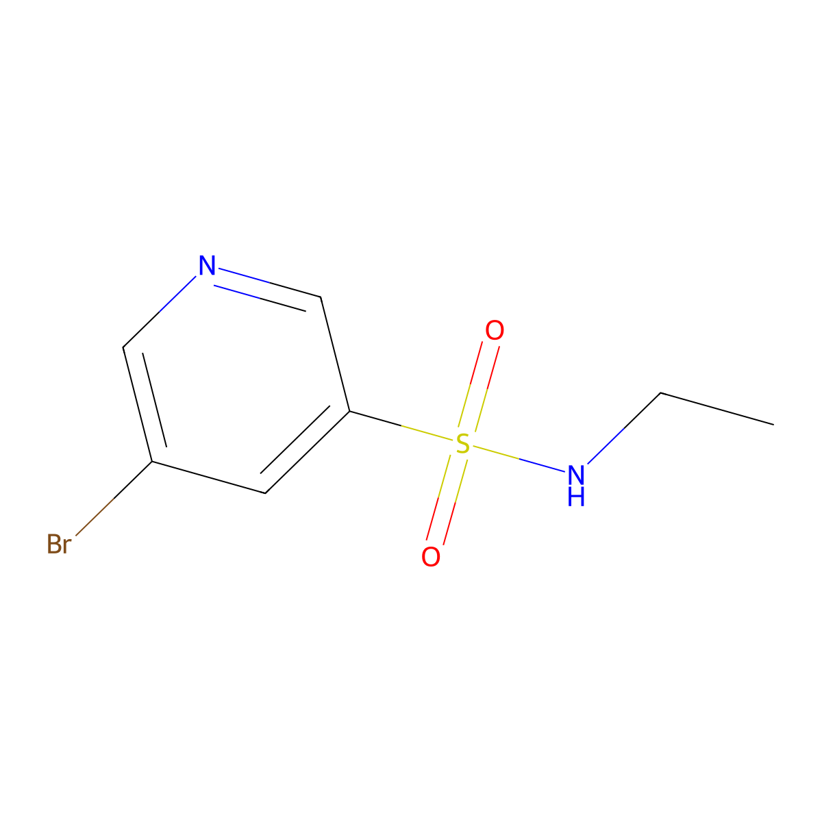 5-Bromo-N-ethylpyridine-3-sulfonamide molecular structure, CAS 1065074-78-3