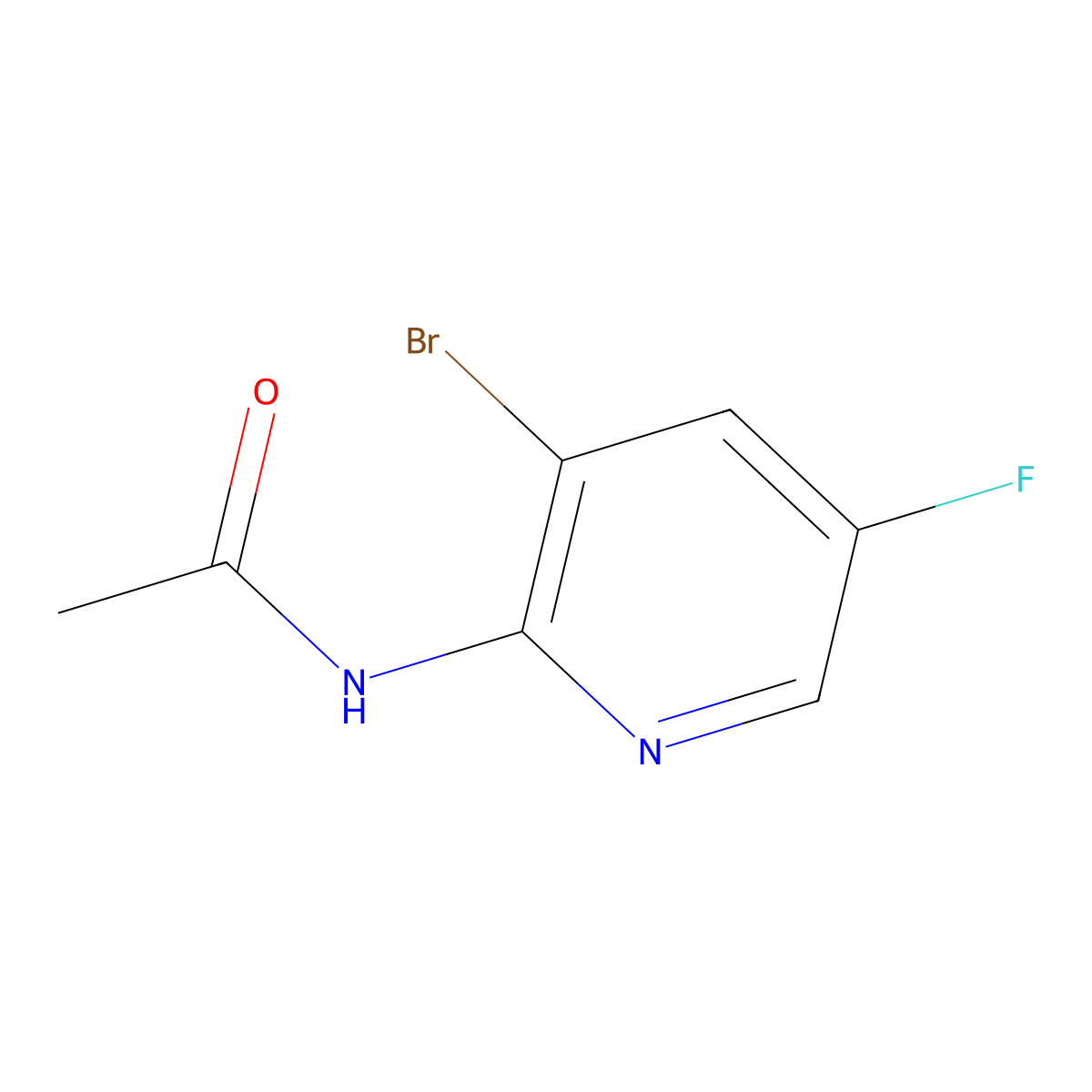 2-Acetamido-3-bromo-5-fluoropyridine molecular structure, CAS 1065074-95-4