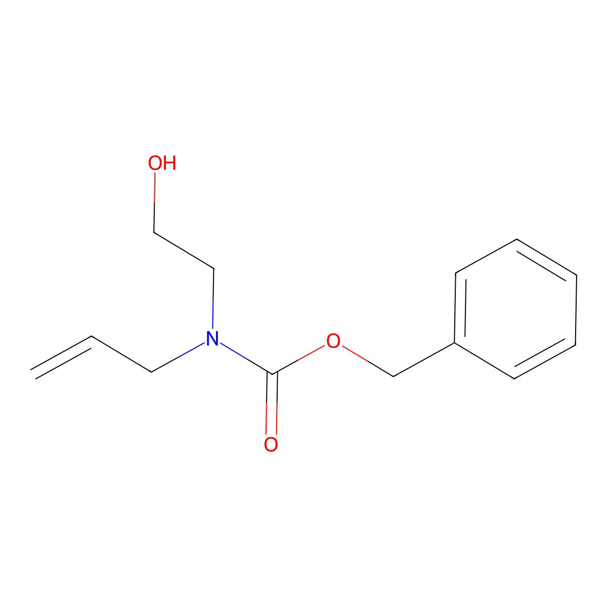 Benzyl allyl(2-hydroxyethyl)carbamate molecular structure, CAS 1065075-80-0