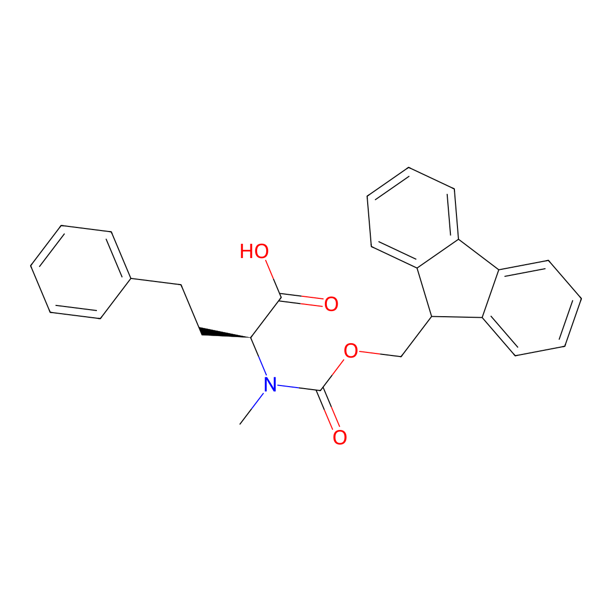 (S)-a-(Fmoc-N-methylamino)benzenebutanoic acid molecular structure, CAS 1065076-30-3