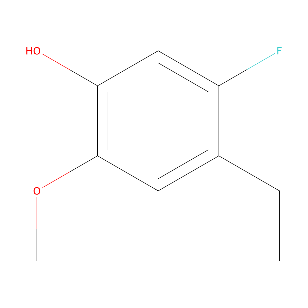 4-Ethyl-5-fluoro-2-methoxyphenol molecular structure, CAS 1065076-45-0