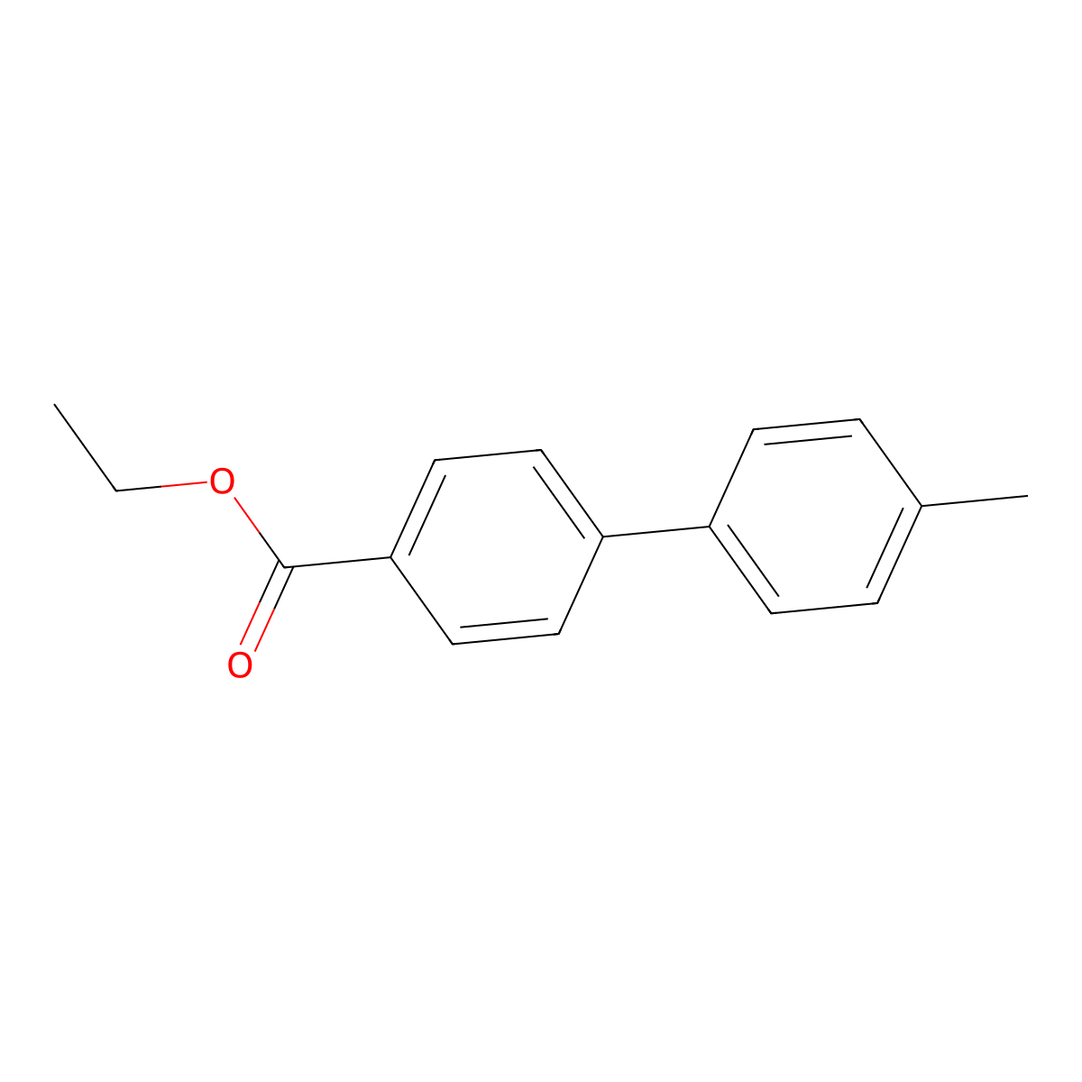 4'-Methyl-biphenyl-4-carboxylic acid ethyl ester molecular structure, CAS 106508-97-8