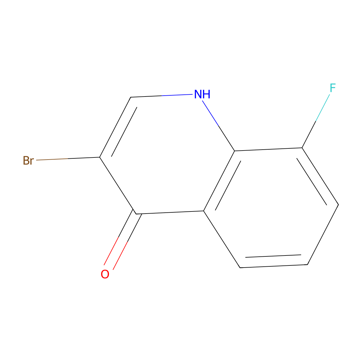 3-Bromo-8-fluoroquinolin-4(1H)-one molecular structure, CAS 1065087-83-3