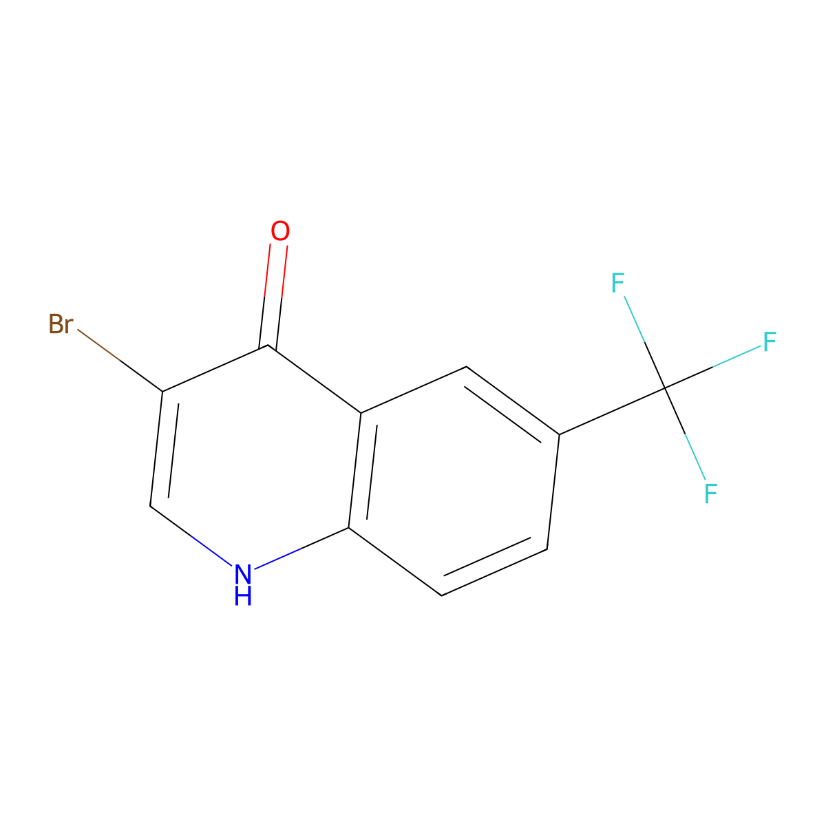 3-Bromo-6-(trifluoromethyl)quinolin-4(1H)-one molecular structure, CAS 1065087-84-4