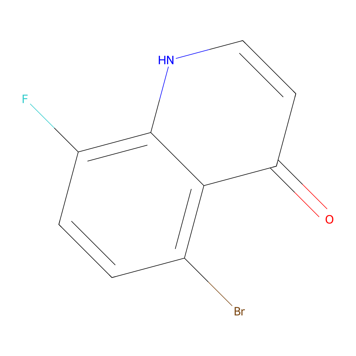 5-Bromo-8-fluoroquinolin-4(1H)-one molecular structure, CAS 1065092-39-8
