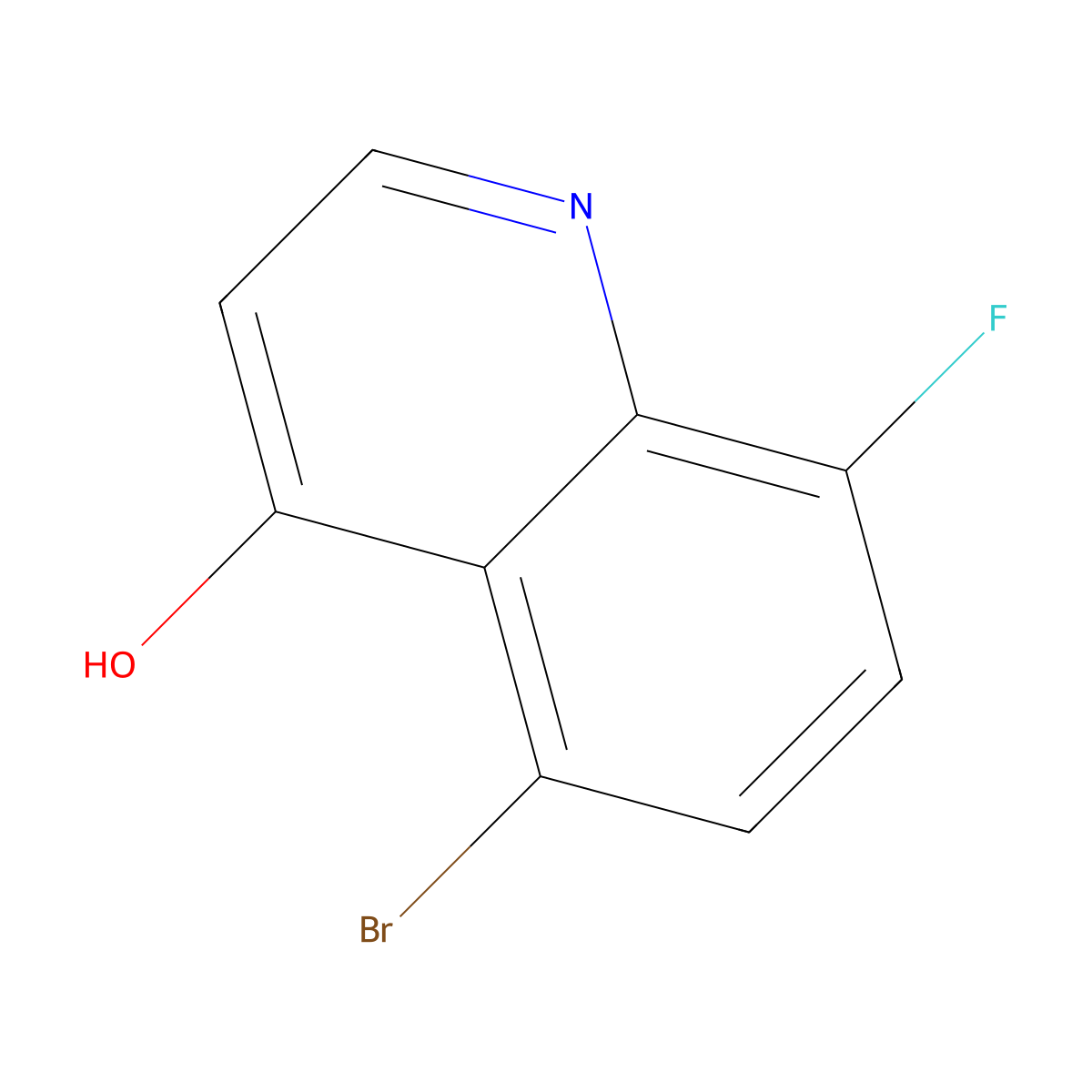 5-Bromo-8-fluoroquinolin-4(1H)-one molecular structure, CAS 1065092-39-8
