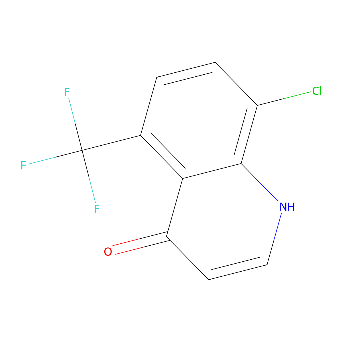 8-Chloro-5-(trifluoromethyl)quinolin-4(1H)-one molecular structure, CAS 1065092-44-5