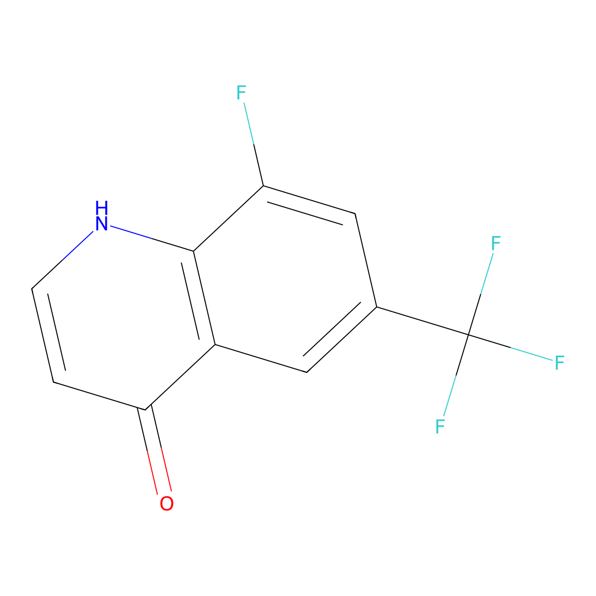 8-fluoro-6-(trifluoromethyl)quinolin-4(1H)-one molecular structure, CAS 1065092-47-8