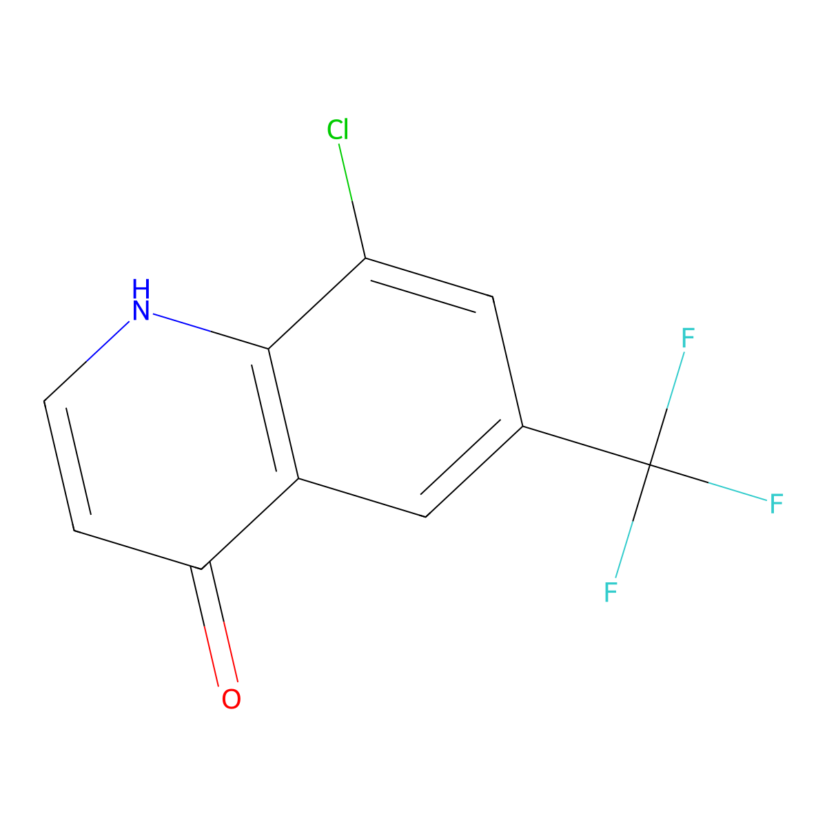 8-chloro-6-(trifluoromethyl)quinolin-4(1H)-one molecular structure, CAS 1065092-49-0