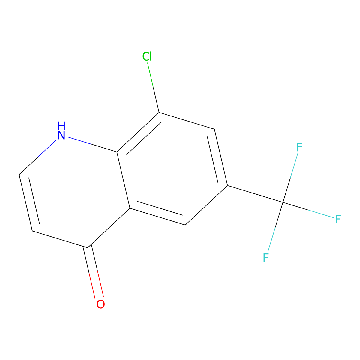 8-chloro-6-(trifluoromethyl)quinolin-4(1H)-one molecular structure, CAS 1065092-49-0