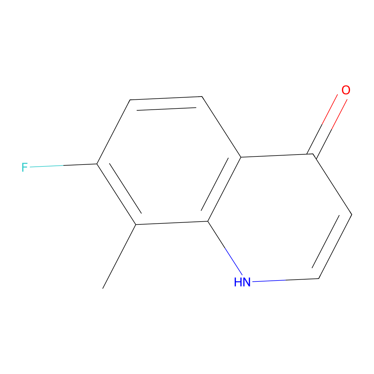 7-fluoro-8-methylquinolin-4(1H)-one molecular structure, CAS 1065092-79-6