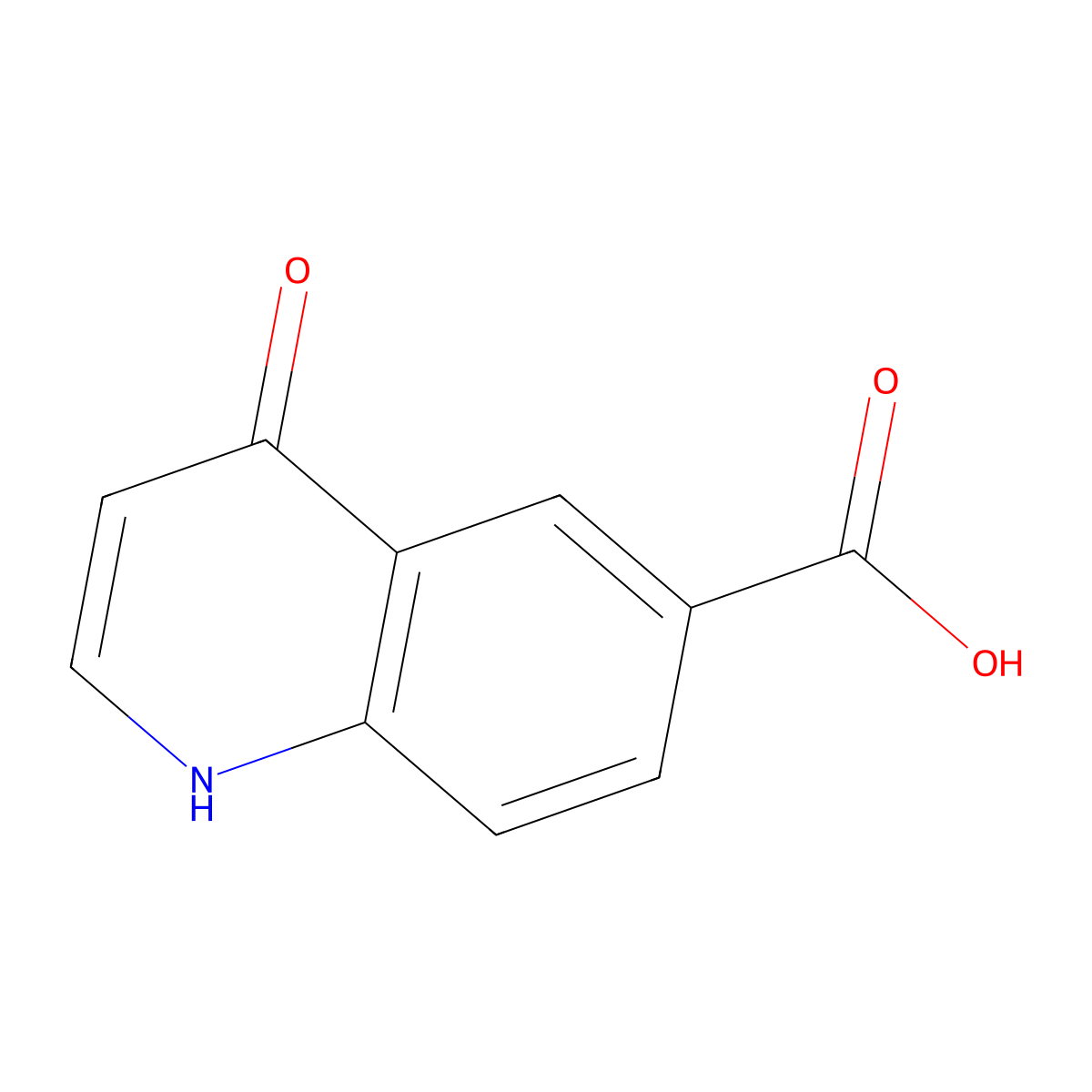 4-Hydroxyquinoline-6-carboxylic acid molecular structure, CAS 1065092-81-0