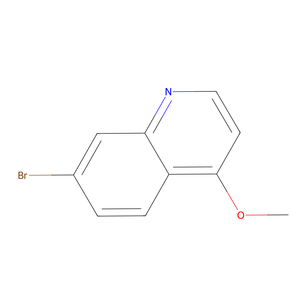 7-Bromo-4-methoxyquinoline molecular structure, CAS 1065092-89-8