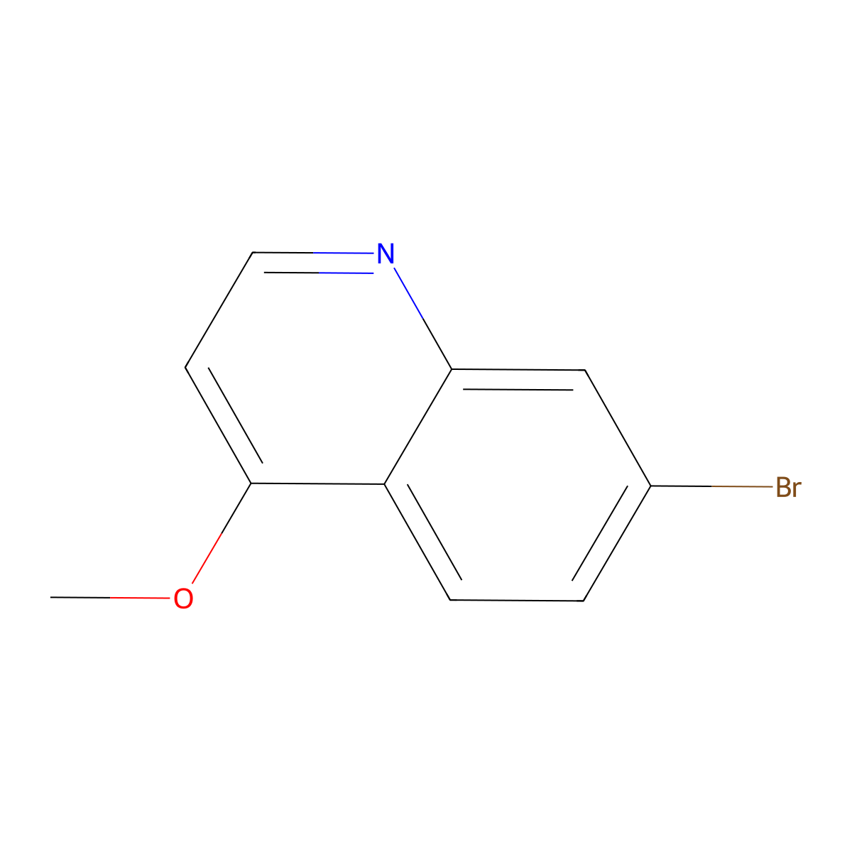 7-Bromo-4-methoxyquinoline molecular structure, CAS 1065092-89-8