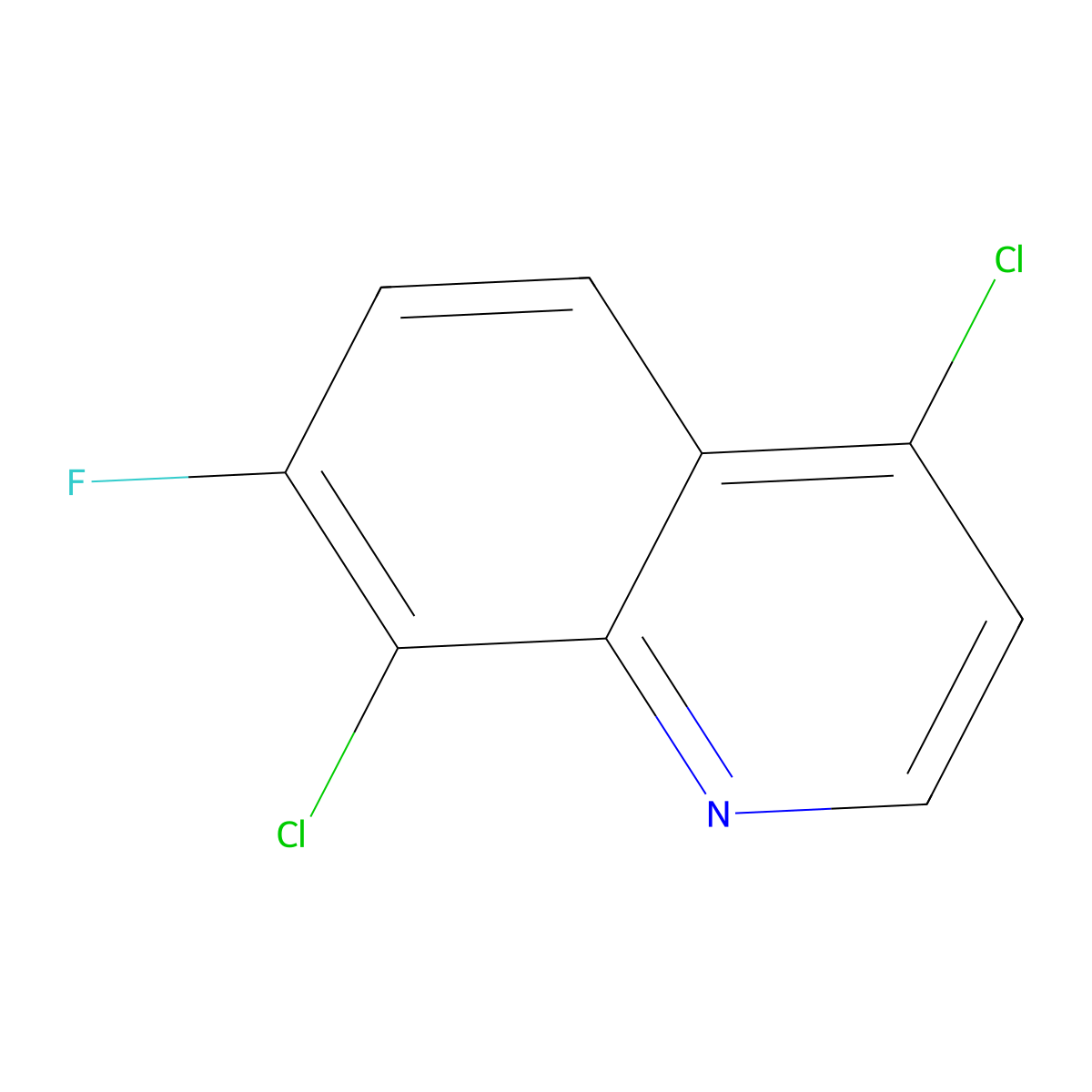 4,8-Dichloro-7-fluoroquinoline molecular structure, CAS 1065093-08-4