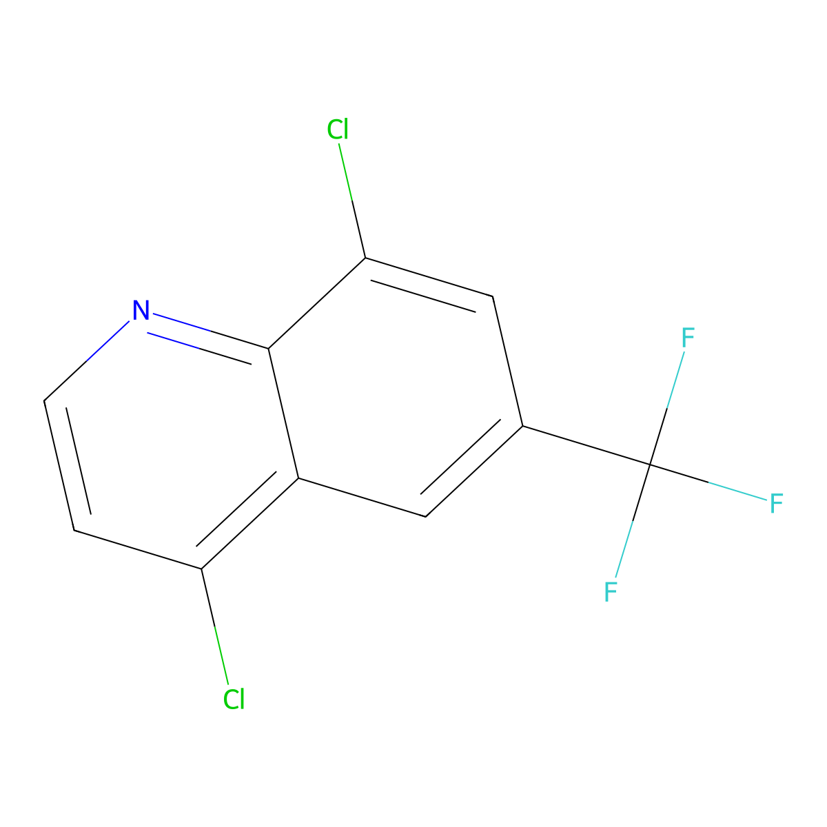 4,8-Dichloro-6-(trifluoromethyl)quinoline molecular structure, CAS 1065093-22-2
