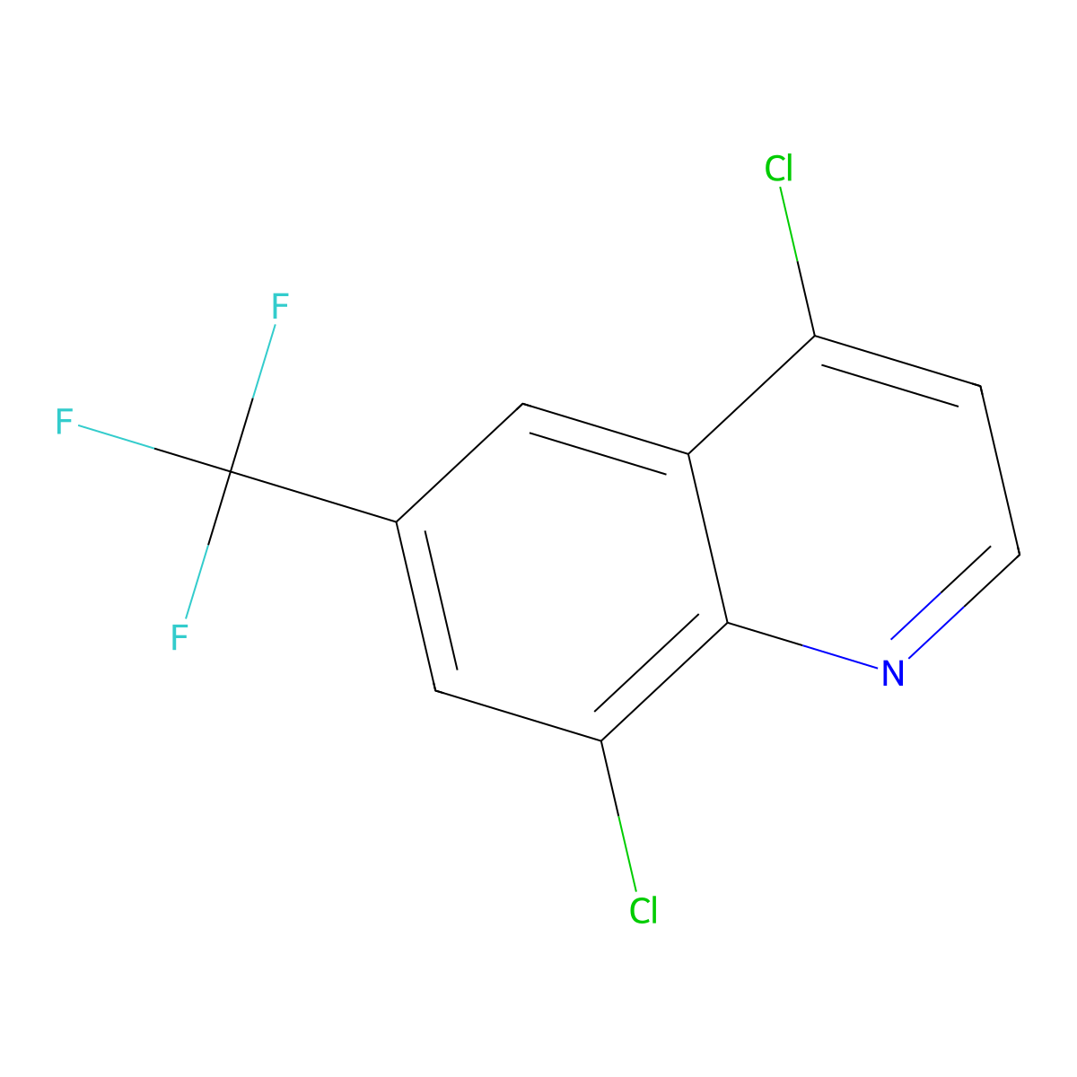 4,8-Dichloro-6-(trifluoromethyl)quinoline molecular structure, CAS 1065093-22-2