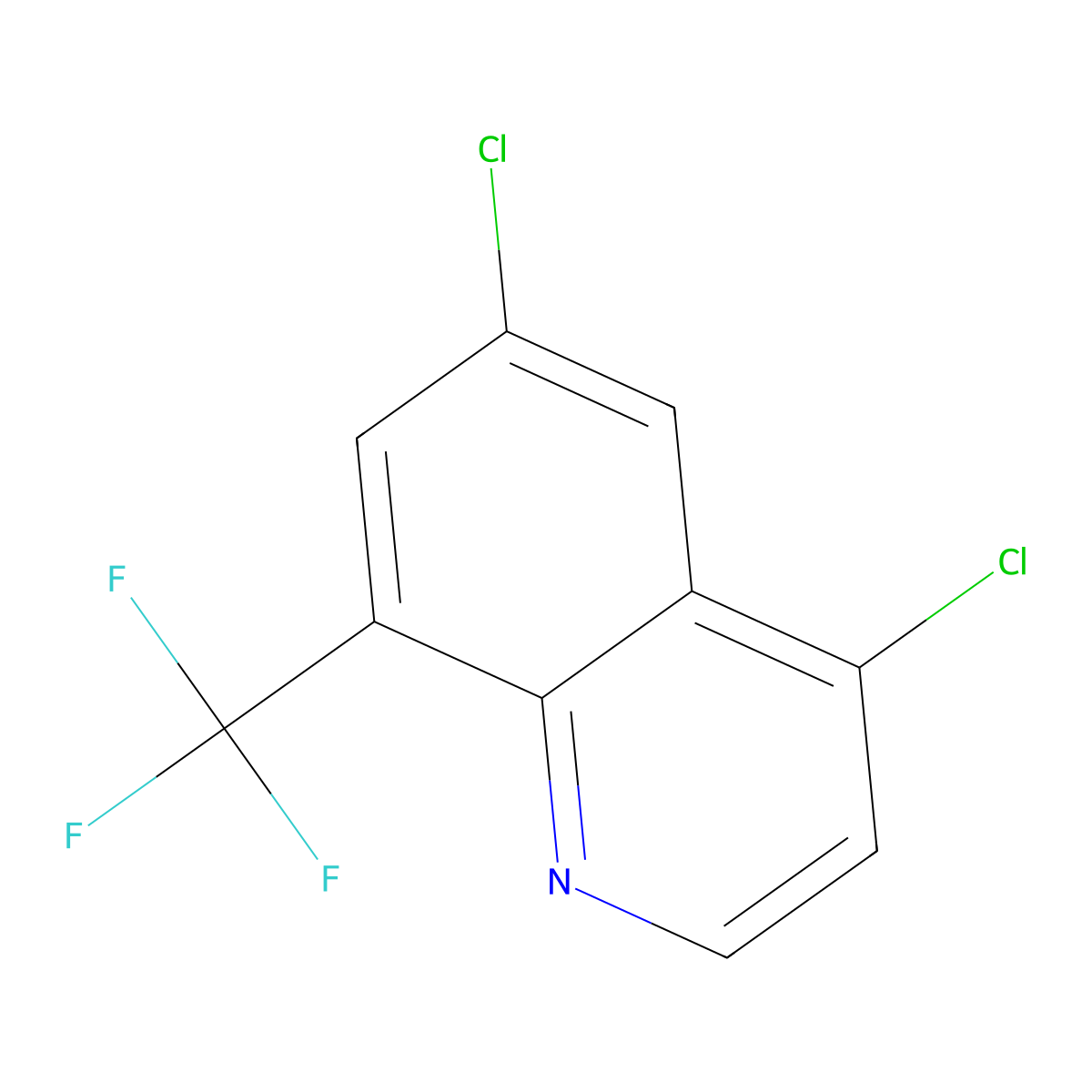 4,6-Dichloro-8-(trifluoromethyl)quinoline molecular structure, CAS 1065093-28-8