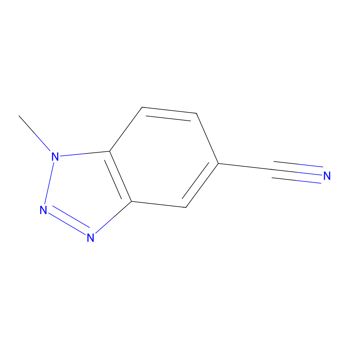 1-Methyl-1H-benzo[d][1,2,3]triazole-5-carbonitrile molecular structure, CAS 1065100-55-1