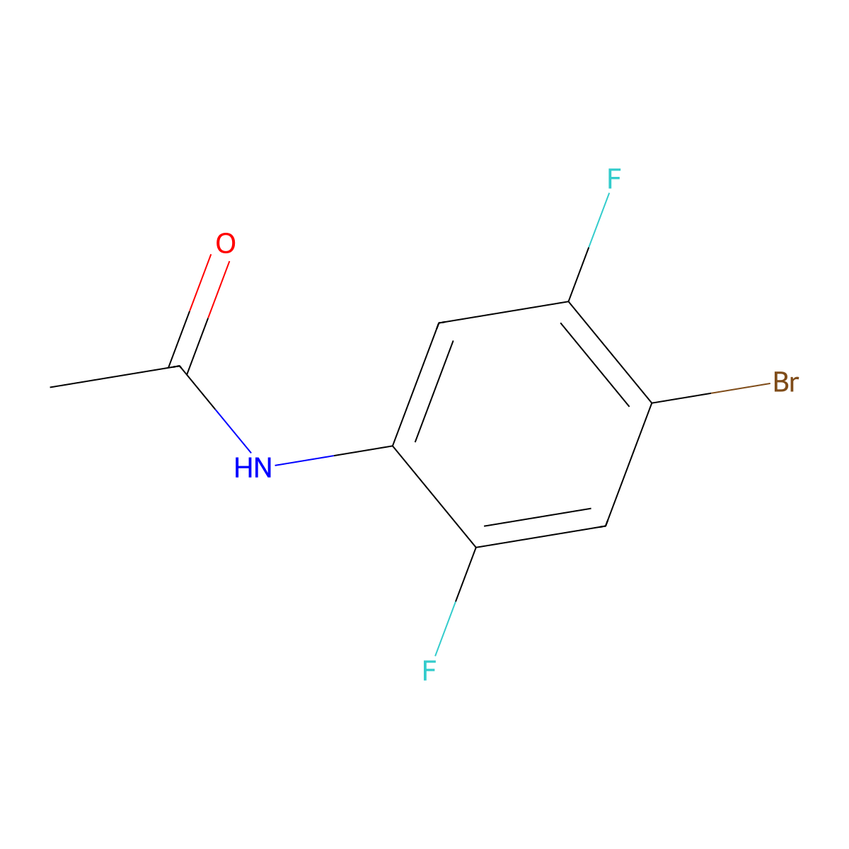 N-(4-Bromo-2,5-difluorophenyl)acetamide molecular structure, CAS 1065100-92-6