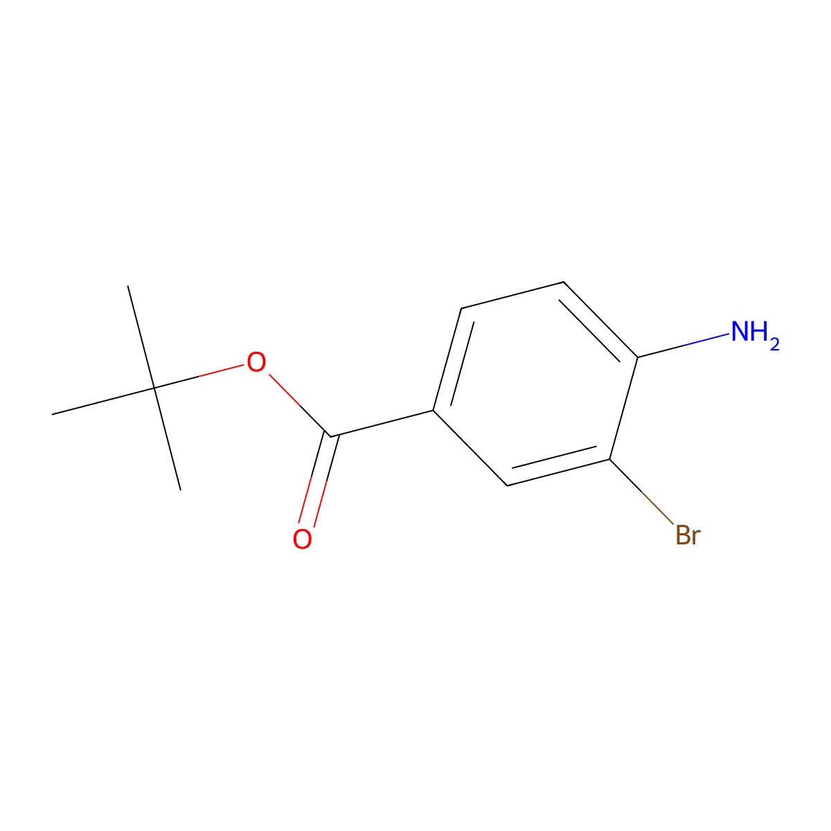 Tert-butyl 4-amino-3-bromobenzoate molecular structure, CAS 1065101-49-6
