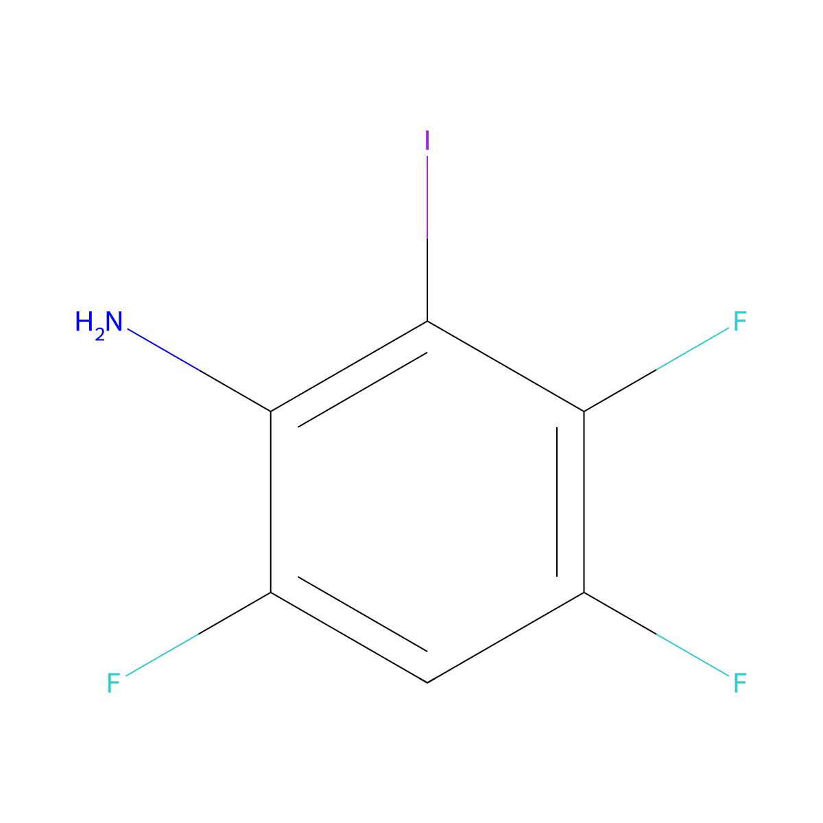 3,4,6-Trifluoro-2-iodoaniline molecular structure, CAS 1065101-52-1