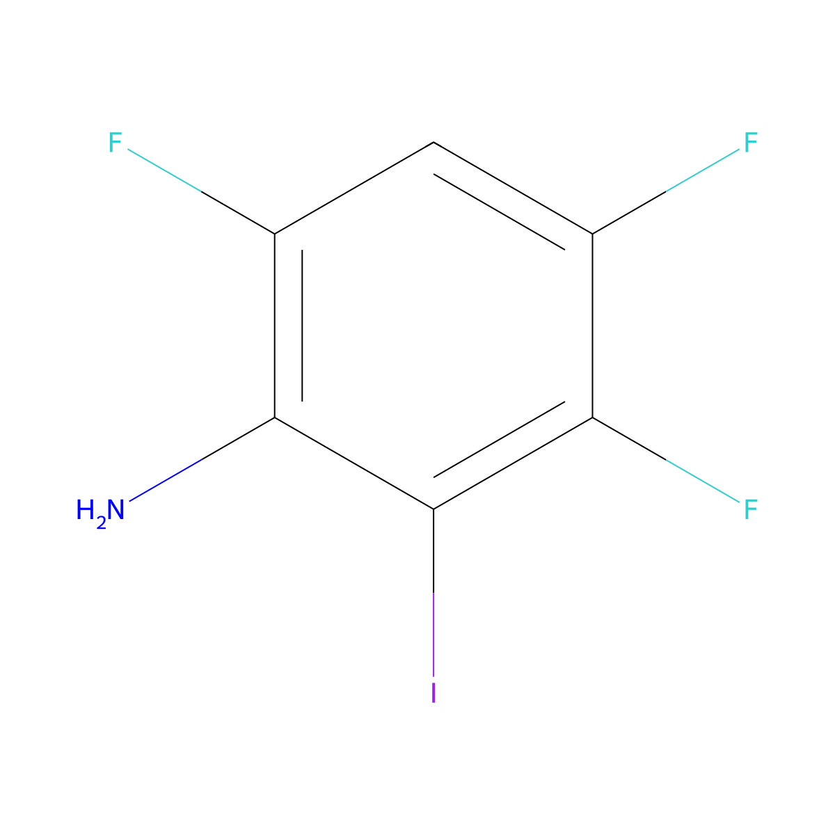 3,4,6-Trifluoro-2-iodoaniline molecular structure, CAS 1065101-52-1