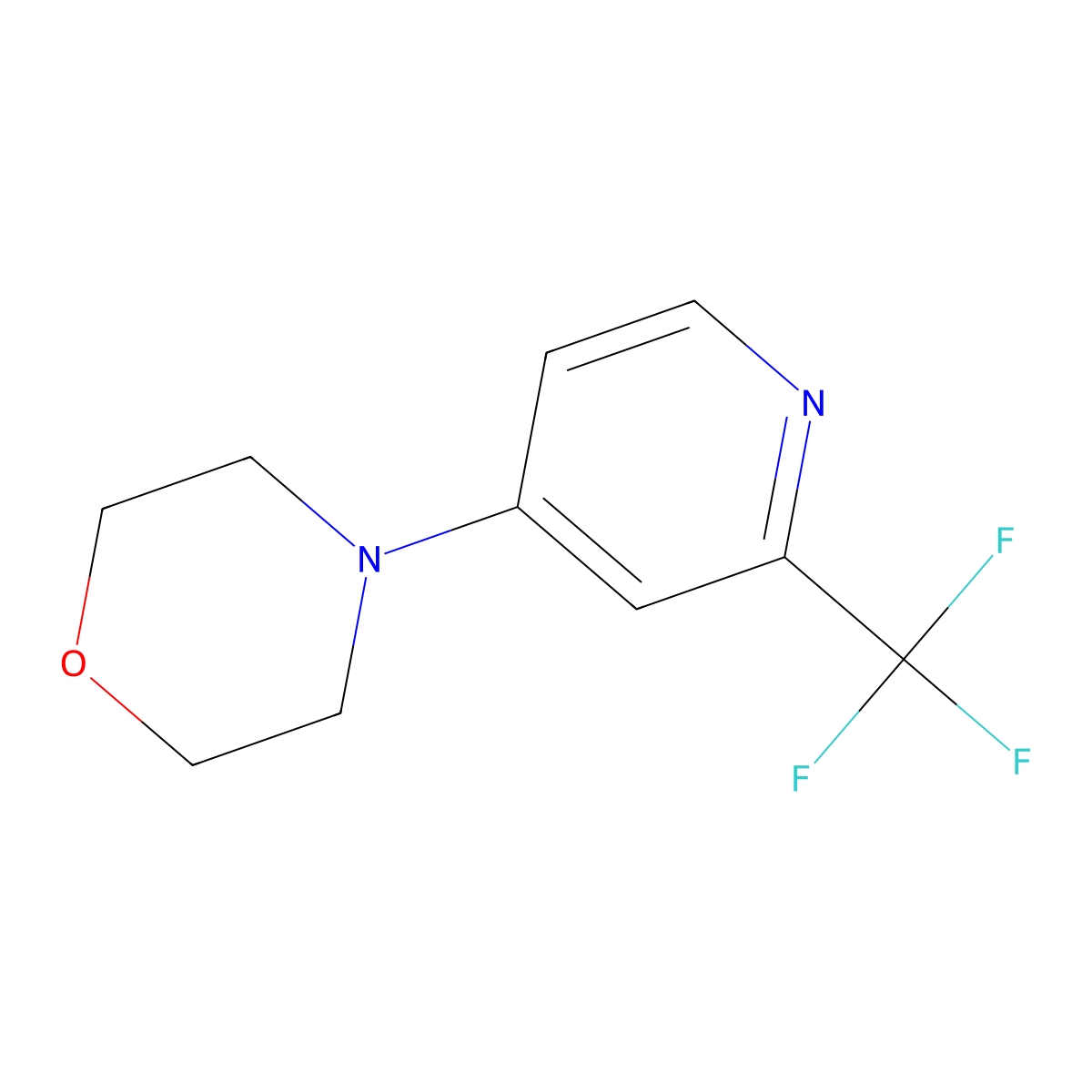 4-(2-(Trifluoromethyl)pyridin-4-yl)morpholine molecular structure, CAS 1065101-82-7