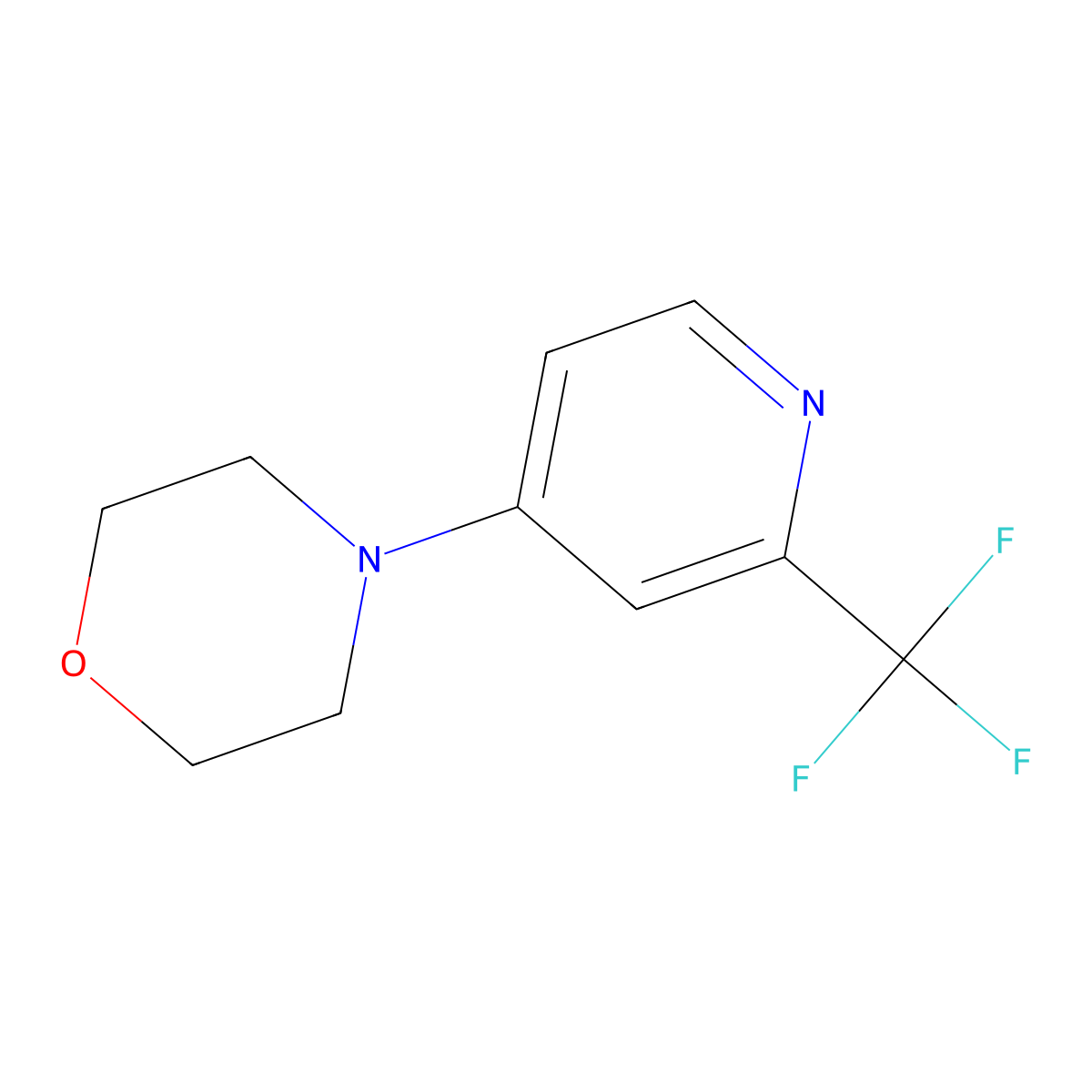 4-(2-(Trifluoromethyl)pyridin-4-yl)morpholine molecular structure, CAS 1065101-82-7