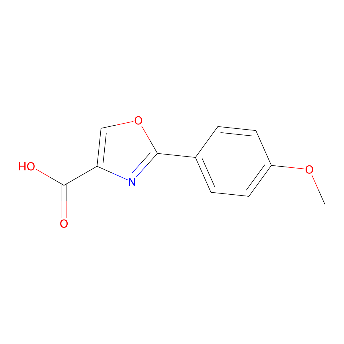 2-(4-Methoxyphenyl)oxazole-4-carboxylic acid molecular structure, CAS 1065102-54-6