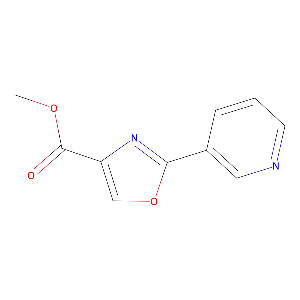 Methyl 2-(pyridin-3-YL)oxazole-4-carboxylate molecular structure, CAS 1065102-69-3