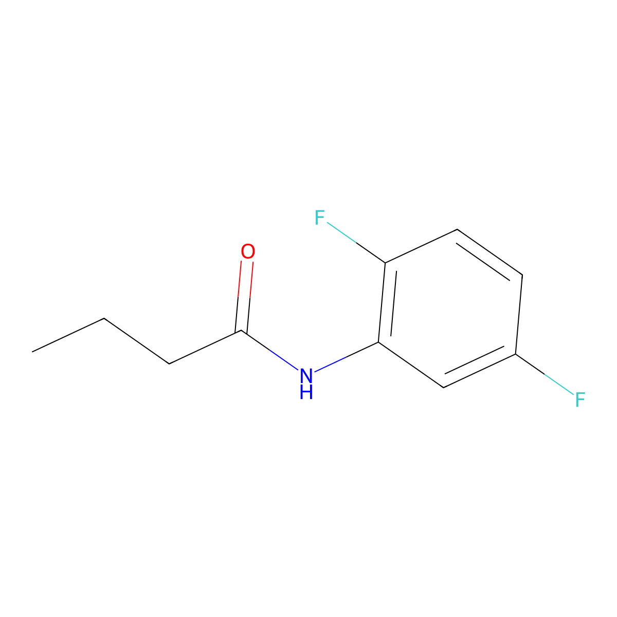 N-(2,5-difluorophenyl)butanamide molecular structure, CAS 1065109-55-8
