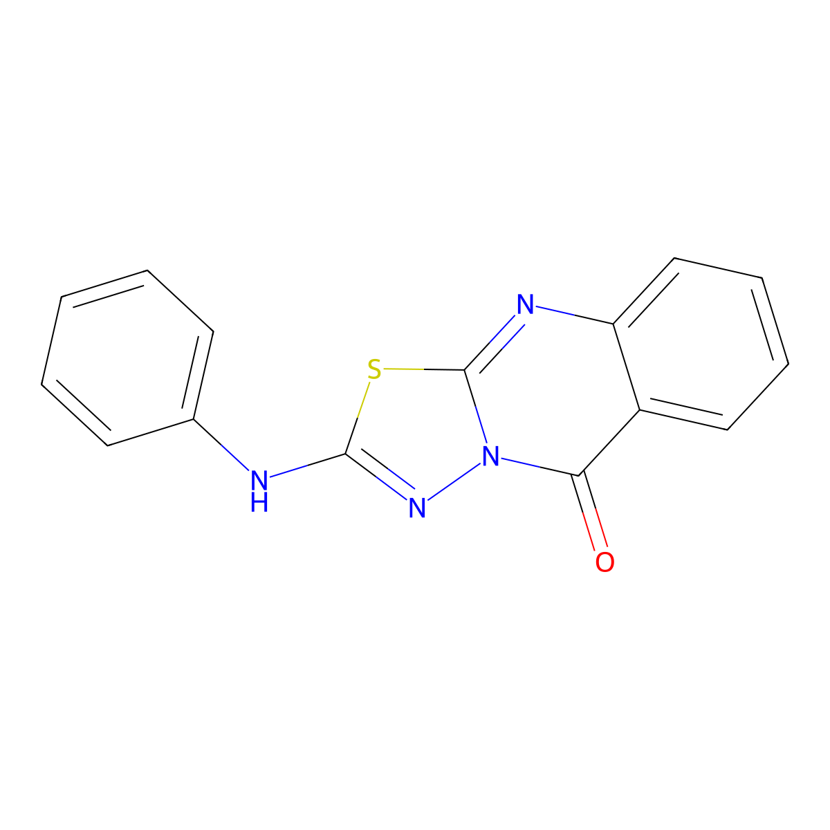 2-(phenylamino)-5H-[1,3,4]thiadiazolo[2,3-b]quinazolin-5-one molecular structure, CAS 106511-86-8