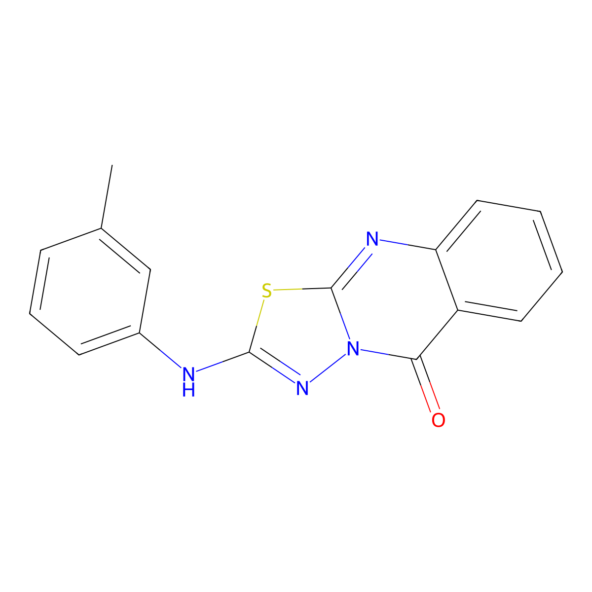 2-(3-Methylanilino)-[1,3,4]thiadiazolo[2,3-b]quinazolin-5-one molecular structure, CAS 106511-87-9