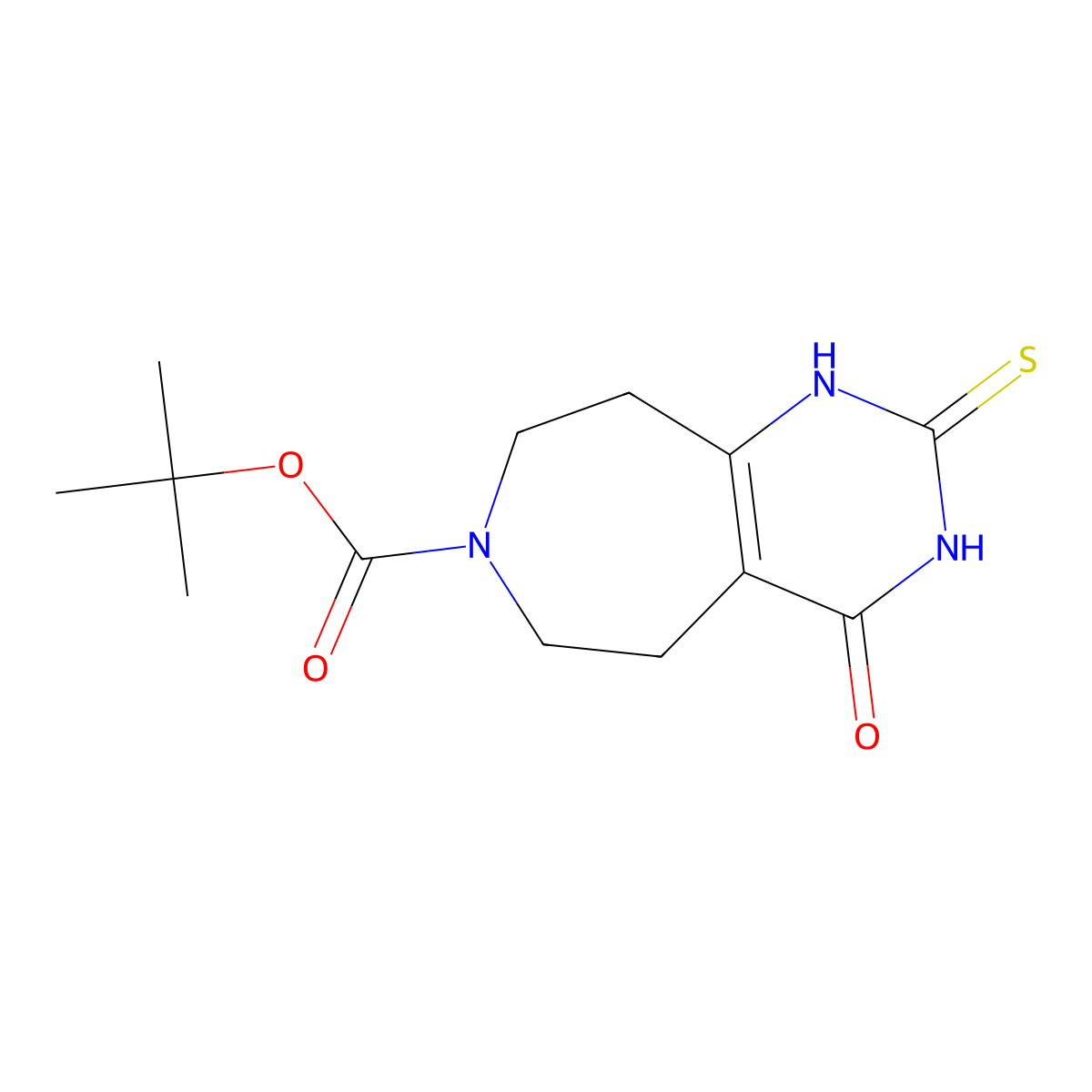 tert-Butyl 4-oxo-2-thioxo-1,2,3,4,5,6,8,9-octahydro-7H-pyrimido[4,5-d]azepine-7-carboxylate molecular structure, CAS 1065114-25-1