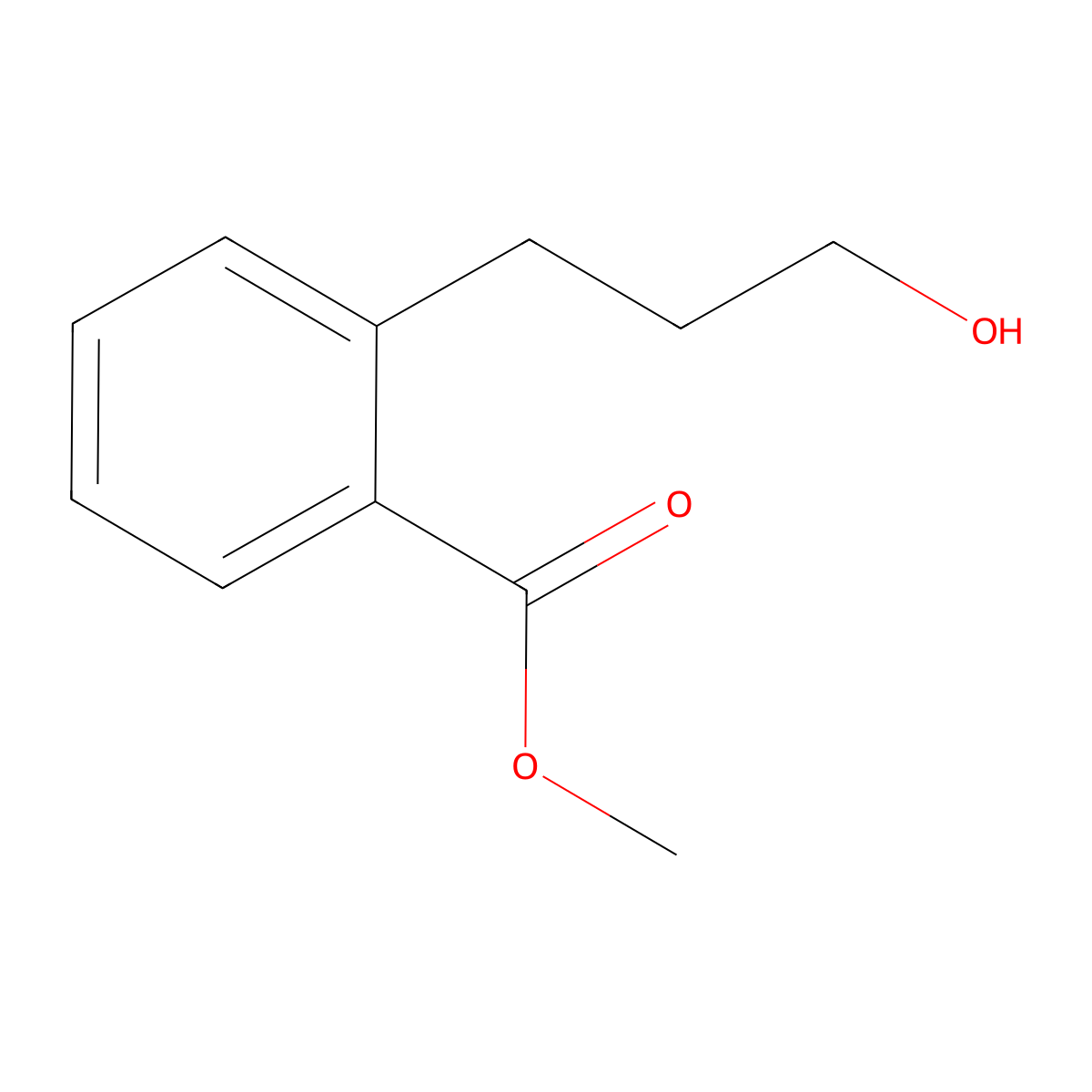 Methyl 2-(3-hydroxypropyl)benzoate molecular structure, CAS 106515-76-8