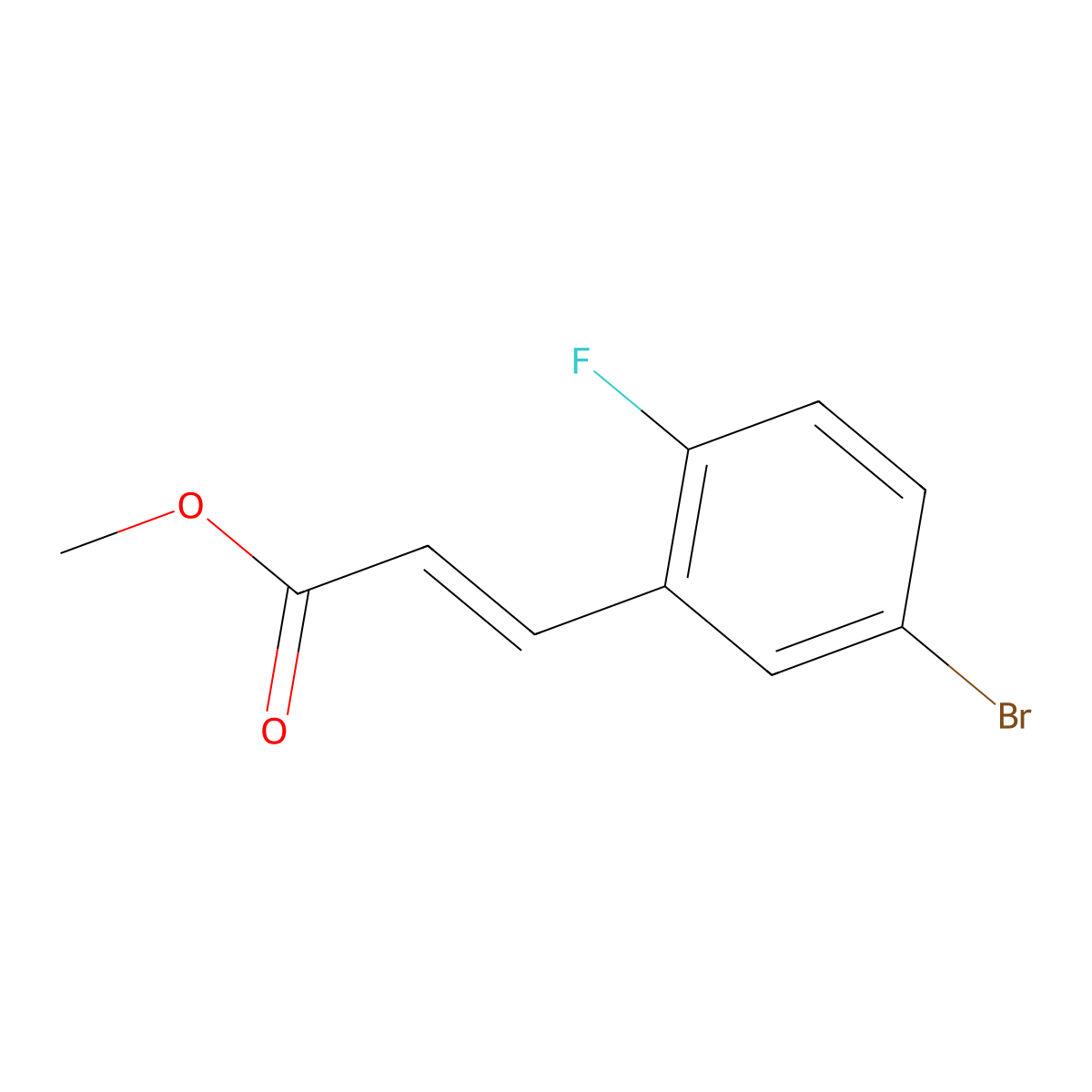 (2E)-3-(5-Bromo-2-fluorophenyl)-2-propenoic acid, methyl ester molecular structure, CAS 1065168-05-9