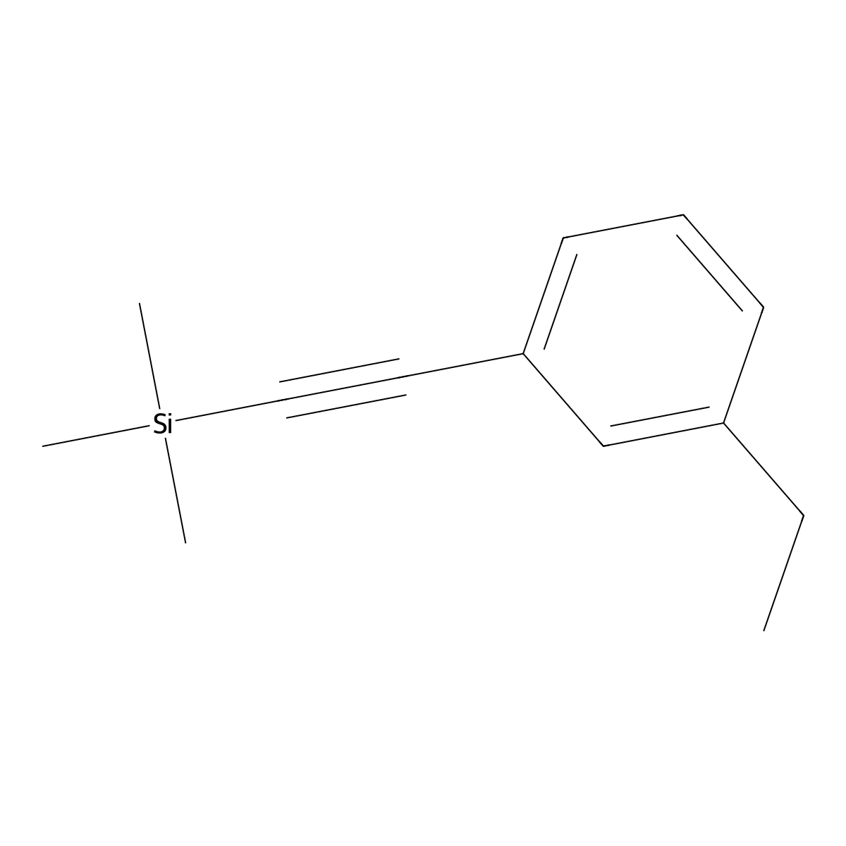 ((3-Ethylphenyl)ethynyl)trimethylsilane molecular structure, CAS 1065169-08-5