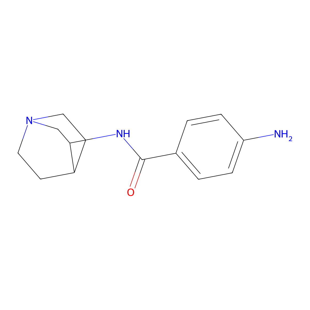 4-Amino-N-{1-azabicyclo[2.2.2]octan-3-YL}benzamide molecular structure, CAS 106517-87-7