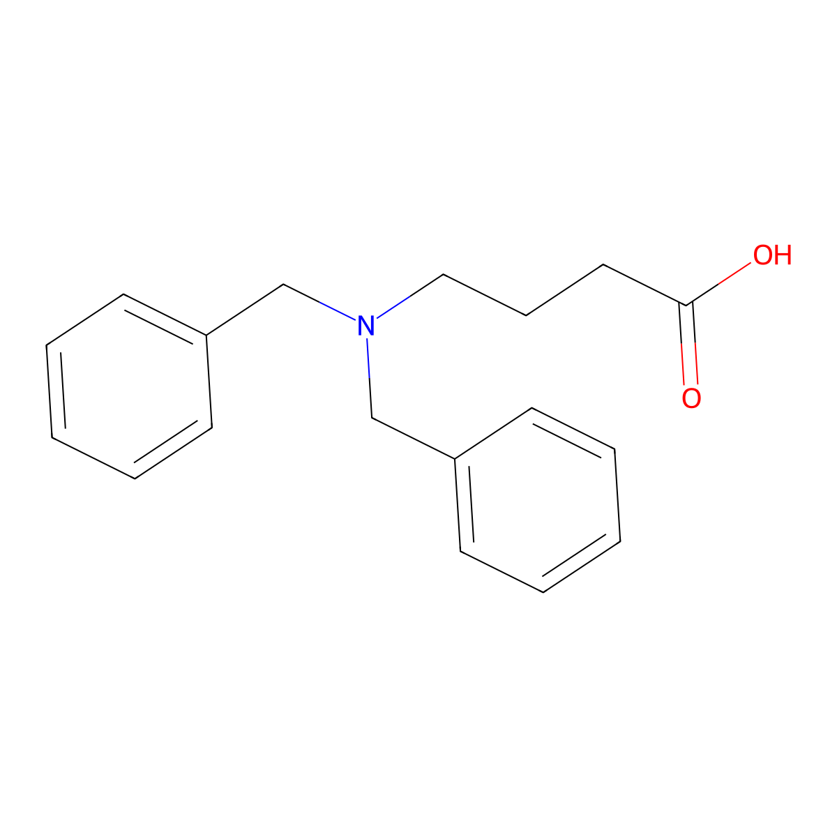 4-(Dibenzylamino)butanoic acid molecular structure, CAS 106518-44-9