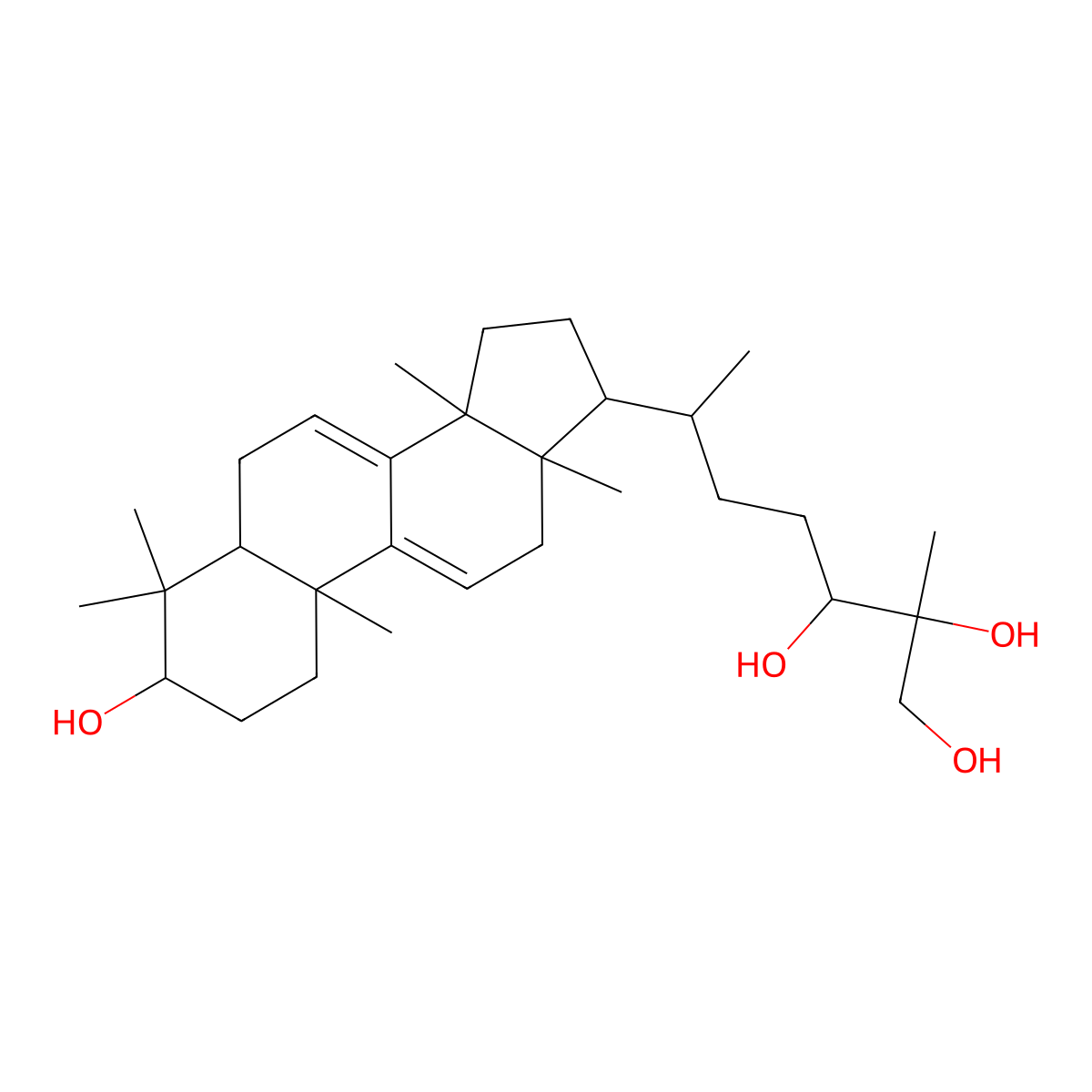 Ganoderiol A molecular structure, CAS 106518-61-0