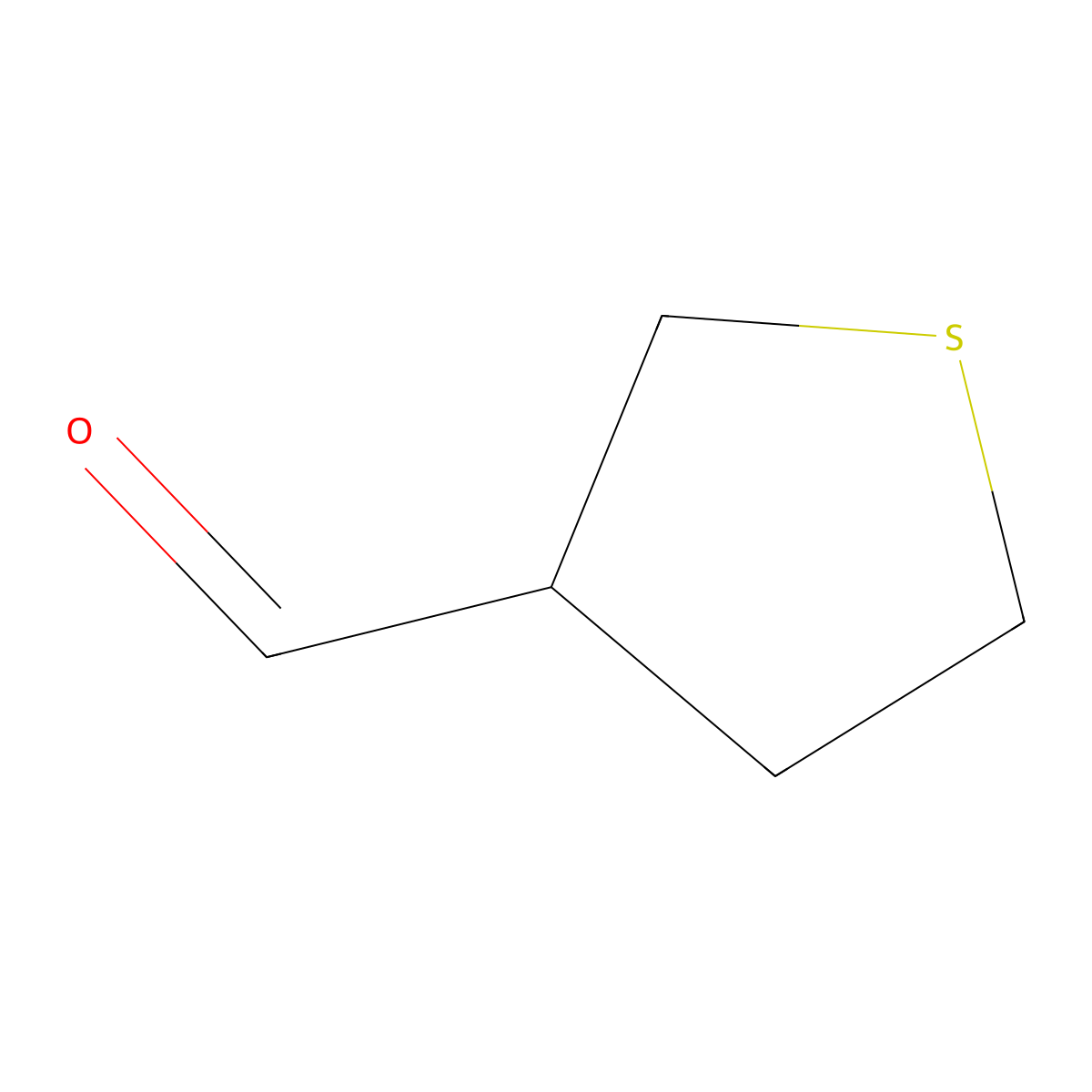 Thiolane-3-carbaldehyde molecular structure, CAS 1065183-51-8